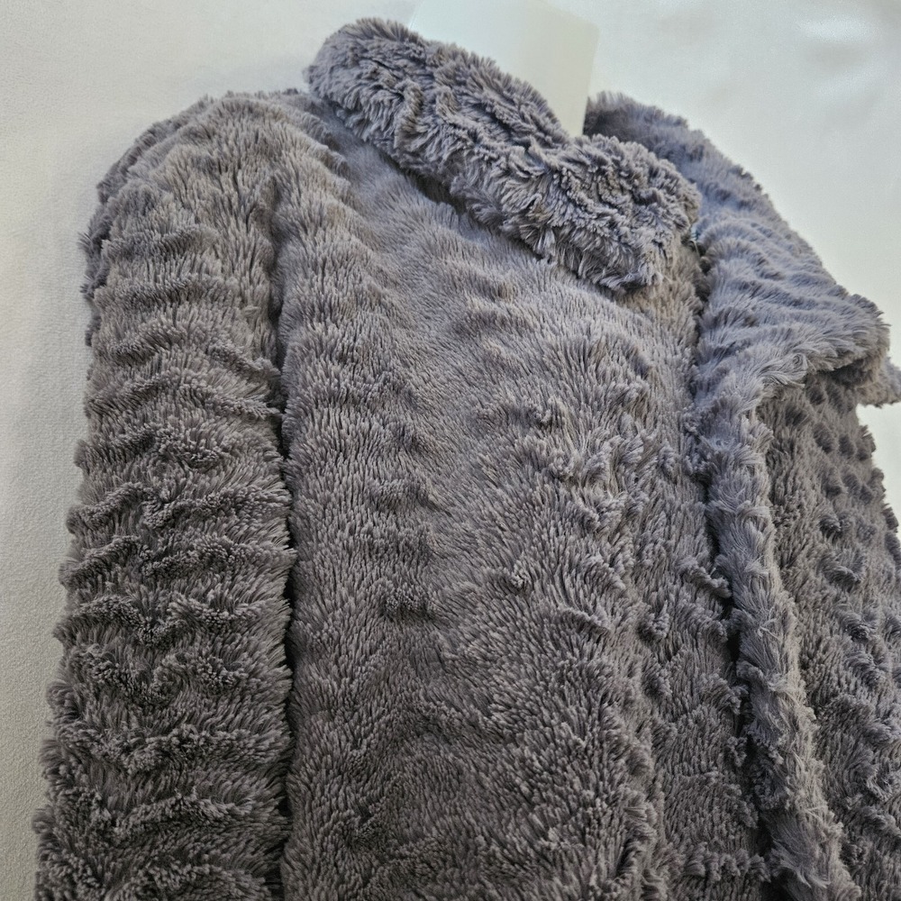Patagonia Los Gatos Fleece Womens XL Grey Wavy Textured Mock Neck Gorpcore Cozy - Picture 13 of 15